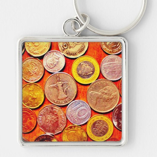 Wereldmunten Sleutelhanger (Voorkant)