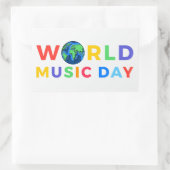 Wereldmuziekdag Rechthoekige Sticker (Tas)