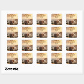 Wereldolifantdag Afrikaanse Savanne Kunst Vierkante Sticker (Vel)