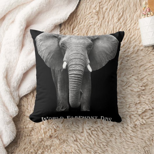 Wereldolifantendag: majestueus design kussen (Deken)