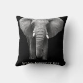 Wereldolifantendag: majestueus design kussen (Achterkant)
