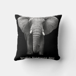 Wereldolifantendag: majestueus design kussen