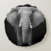 Wereldolifantendag: majestueus design rond kussen (Achterkant)