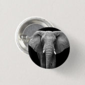 Wereldolifantendag: majestueus design ronde button 3,2 cm (Voorkant /achterkant)