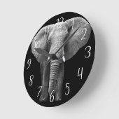 Wereldolifantendag: majestueus design ronde klok (Hoek)