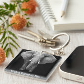 Wereldolifantendag: majestueus design sleutelhanger (Voorkant Rechts)