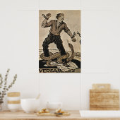 WereldOorlog 1 Duits Propaganda Poster Anti-Versai (Keuken)