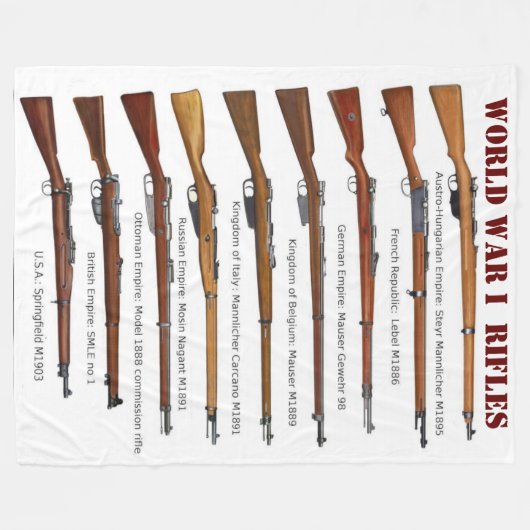 WERELDOORLOG 1 FLEECE DEKEN (Voorkant (Horizontaal))