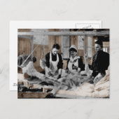 Wereldoorlog 1 legerverpleegster en personeel met  briefkaart (Voorkant / Achterkant)