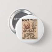  Wereldoorlog 1 Poster Design Talk Spider Spie Ronde Button 5,7 Cm (Voorkant /achterkant)