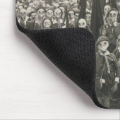Wereldoorlog 1, soldaten in gasmaskers Mousepad Muismat (Hoek)