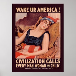  Wereldoorlog 1 werd Amerika wakker Poster