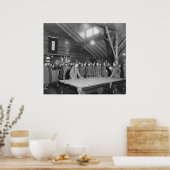 Wereldoorlog 1 YMCA Pool Hall, jaren 1910 Poster (Keuken)