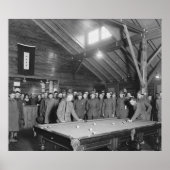 Wereldoorlog 1 YMCA Pool Hall, jaren 1910 Poster (Voorkant)