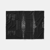 Wereldoorlog 2 Duits Bismarck Schip Model WW2 geve Fleece Deken (Voorkant (Horizontaal))