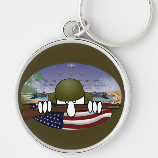 Wereldoorlog 2 Kilroy Sleutelhanger (Voorkant)