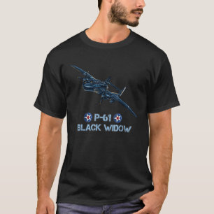 Wereldoorlog 2 P61 Black Widow gevechtsvliegtuig T-shirt