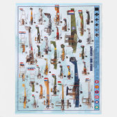 WERELDOORLOG ÉÉN VLIEGTUIG FLEECE DEKEN (Voorkant)