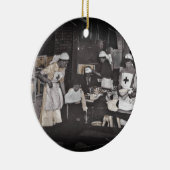 Wereldoorlog Eerste Hulp-station voor verpleegkund Keramisch Ornament (Rechts)