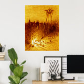 Wereldoorlog H G Wells Alvim Corréa 1906 Poster (Thuiskantoor)