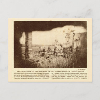 Wereldoorlog I, Frankrijk, Bomen markeren vijanden Briefkaart