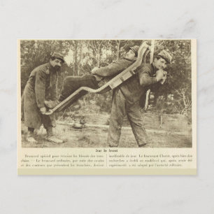 Wereldoorlog I, Frankrijk, vervoer van gewonden Briefkaart