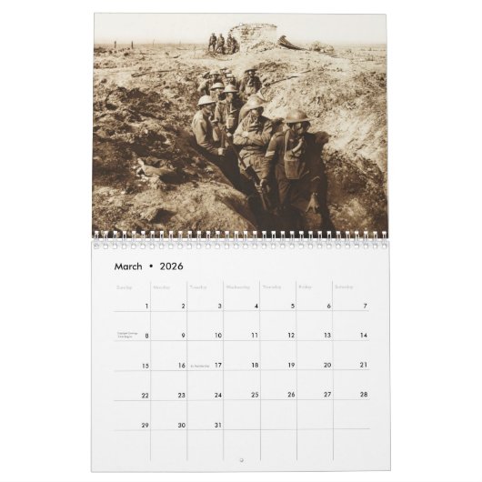 Wereldoorlog I kalender (Mar 2026)