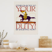 Wereldoorlog I Poster 01 rekruteren (Keuken)