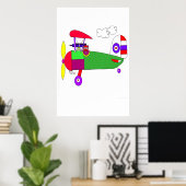 WERELDOORLOG I VLIEGTUIG POSTER (Thuiskantoor)
