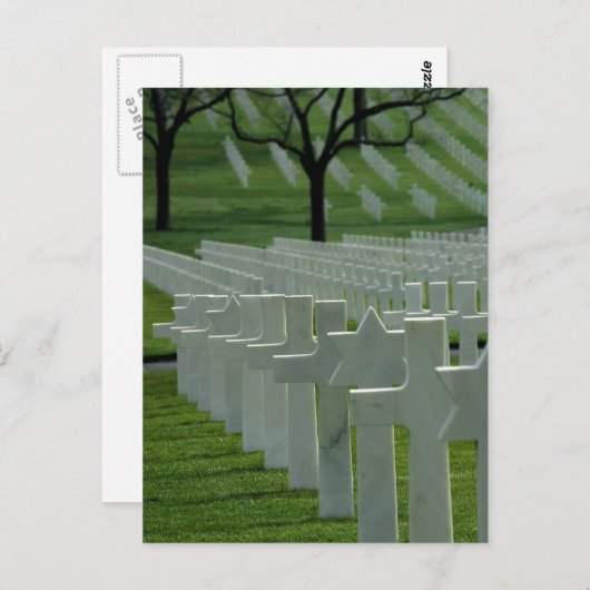 Wereldoorlog II begraafplaats, herdenkingsdag Briefkaart (Voorkant / Achterkant)