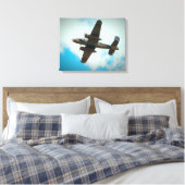 Wereldoorlog II bommenwerper Canvas Afdruk (Insitu (Slaapkamer))