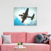 Wereldoorlog II bommenwerper Canvas Afdruk (Insitu (Woonkamer))