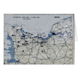 Wereldoorlog II D-Day Map 6 juni 1944