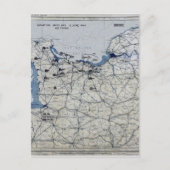 Wereldoorlog II D-Day Map 6 juni 1944 Briefkaart (Voorkant)
