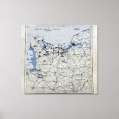 Wereldoorlog II D-Day Map 6 juni 1944 Canvas Afdruk (Voorkant)