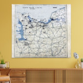 Wereldoorlog II D-Day Map 6 juni 1944 Canvas Afdruk (Insitu (Woonkamer))