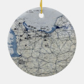 Wereldoorlog II D-Day Map 6 juni 1944 Keramisch Ornament (Achterkant)