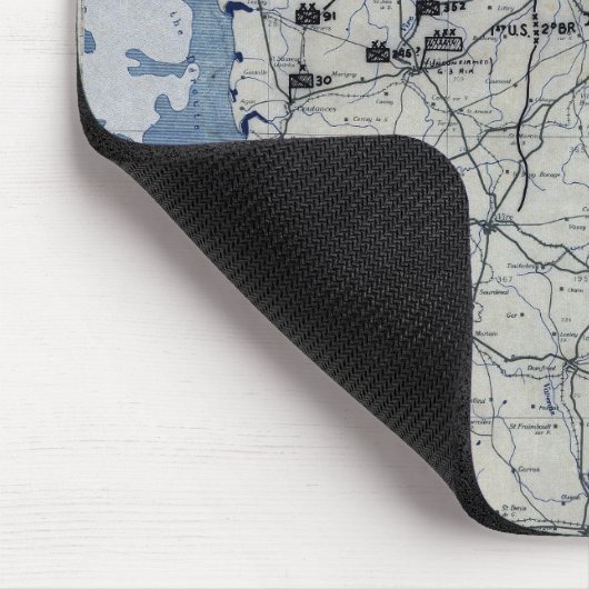 Wereldoorlog II D-Day Map 6 juni 1944 Muismat (Hoek)