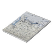 Wereldoorlog II D-Day Map 6 juni 1944 Notitieblok (Linkerzijde)