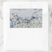Wereldoorlog II D-Day Map 6 juni 1944 Rechthoekige Sticker (Tas)
