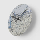Wereldoorlog II D-Day Map 6 juni 1944 Ronde Klok (Hoek)