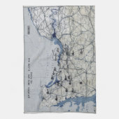 Wereldoorlog II D-Day Map 6 juni 1944 Theedoek (Verticaal)