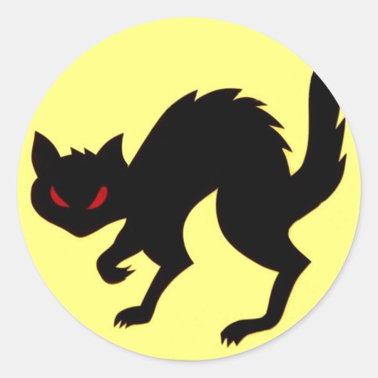 Wereldoorlog II Vliegtuig Black Cat Sticker Art (Voorkant)