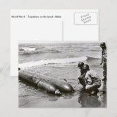 Wereldoorlog     IITorpedos op het strand, ANzio Briefkaart (Voorkant / Achterkant)