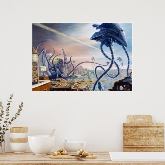 Wereldoorlog Vs. Cthulhu Poster (Keuken)