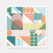 Wereldpatroon vormen servet (Voorkant)