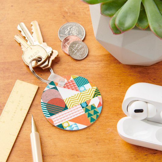 Wereldpatroon vormen sleutelhanger