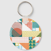 Wereldpatroon vormen sleutelhanger (Voorkant)