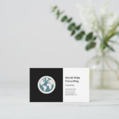 Wereldpictogram | Bedrijfsadvies Visitekaartje (Staand voorkant)