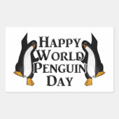 Wereldpinguïndag Rechthoekige Sticker (Voorkant)